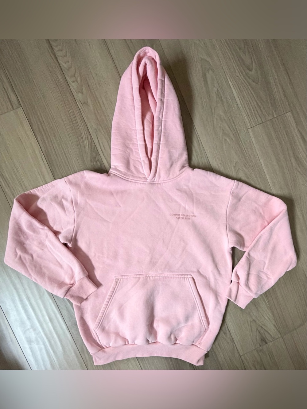 Comfrt Collection Pastel Edition Women's Pink Pullover Hoodie Sweatshirt XS
